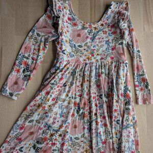 Little Sleepies Dress - 5 Mauve Meadow Flutter Twirl Dress